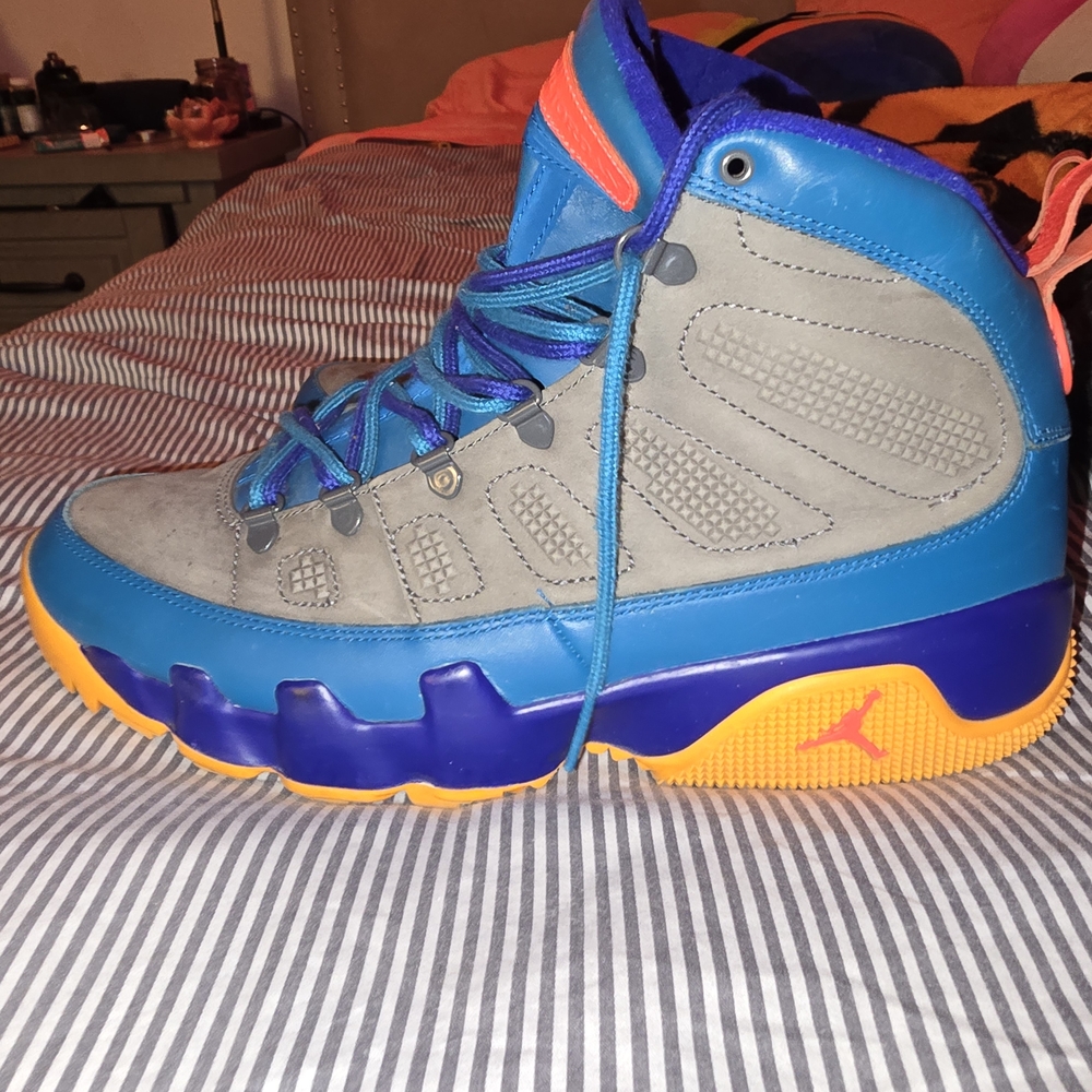 Jordan Blue and Gray Men's Boots